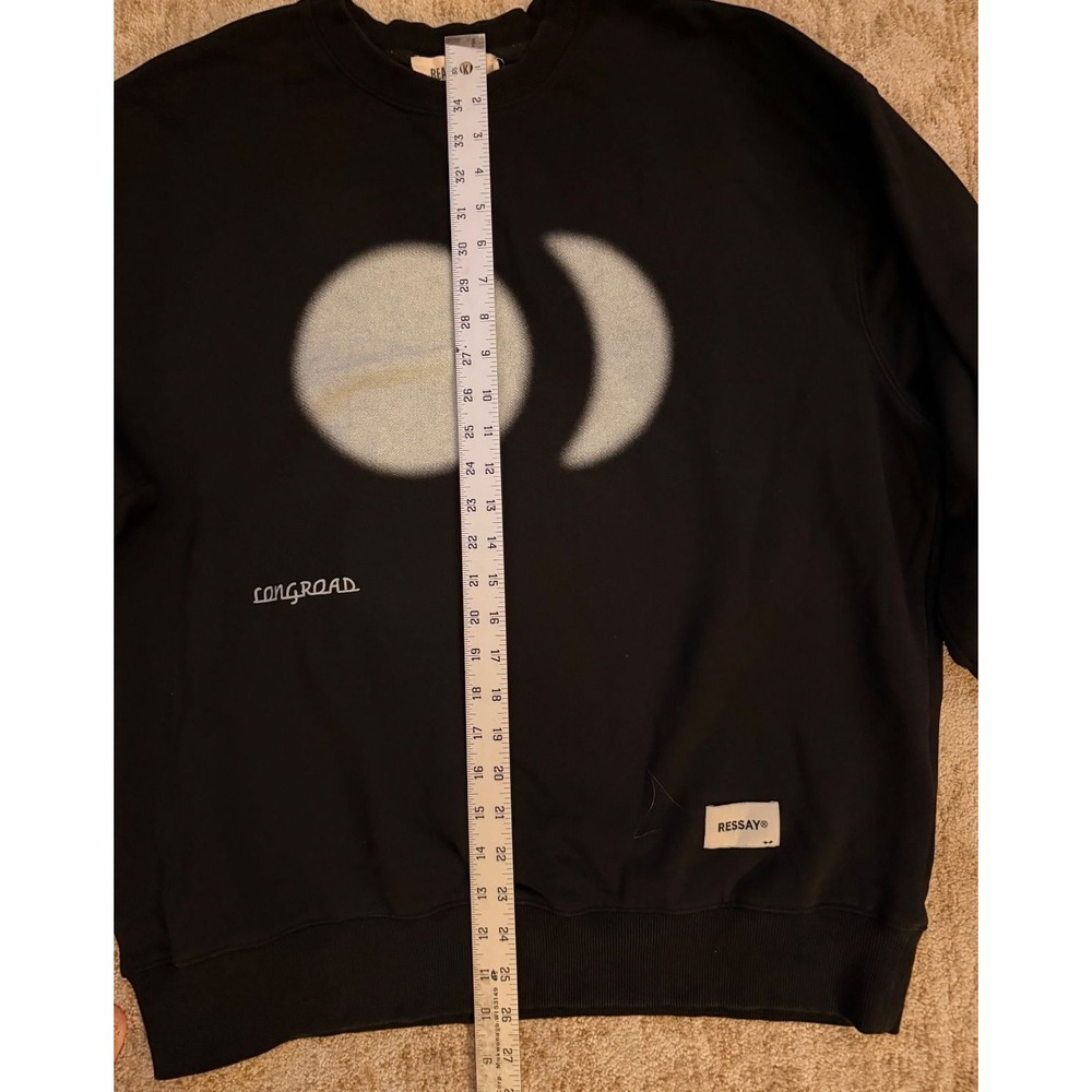 RESSAY RealTakai Black Moon Graphic Crewneck Sweatshirt L - Picture 10 of 15